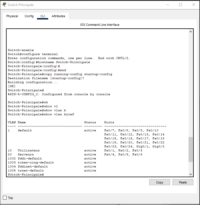 show vlan brief