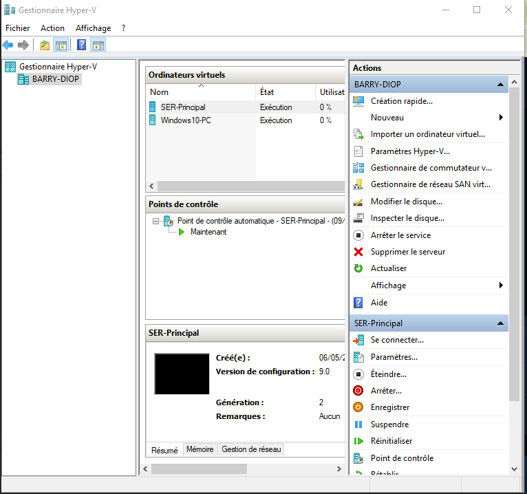 Gestionnaire Hyper-V